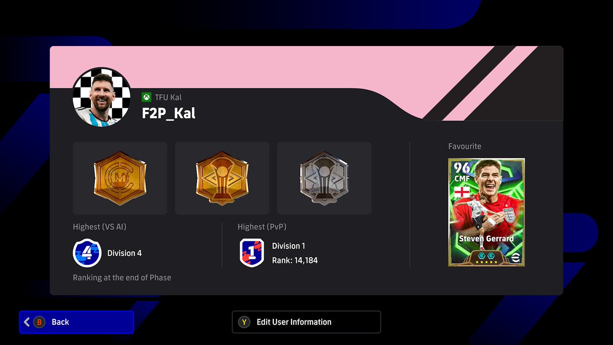 TFU_Kal's tweet photo. Finished the last phase of #eFootball Divisions in the top 15K with a skill rating of just above 1900

My team is often far worse than the ones I face, but I like being the underdog

Let's see if Neuer, Kounde, De Paul, and an upgraded Rodri will help us take that next step https://t.co/IwIWQrQKTF
