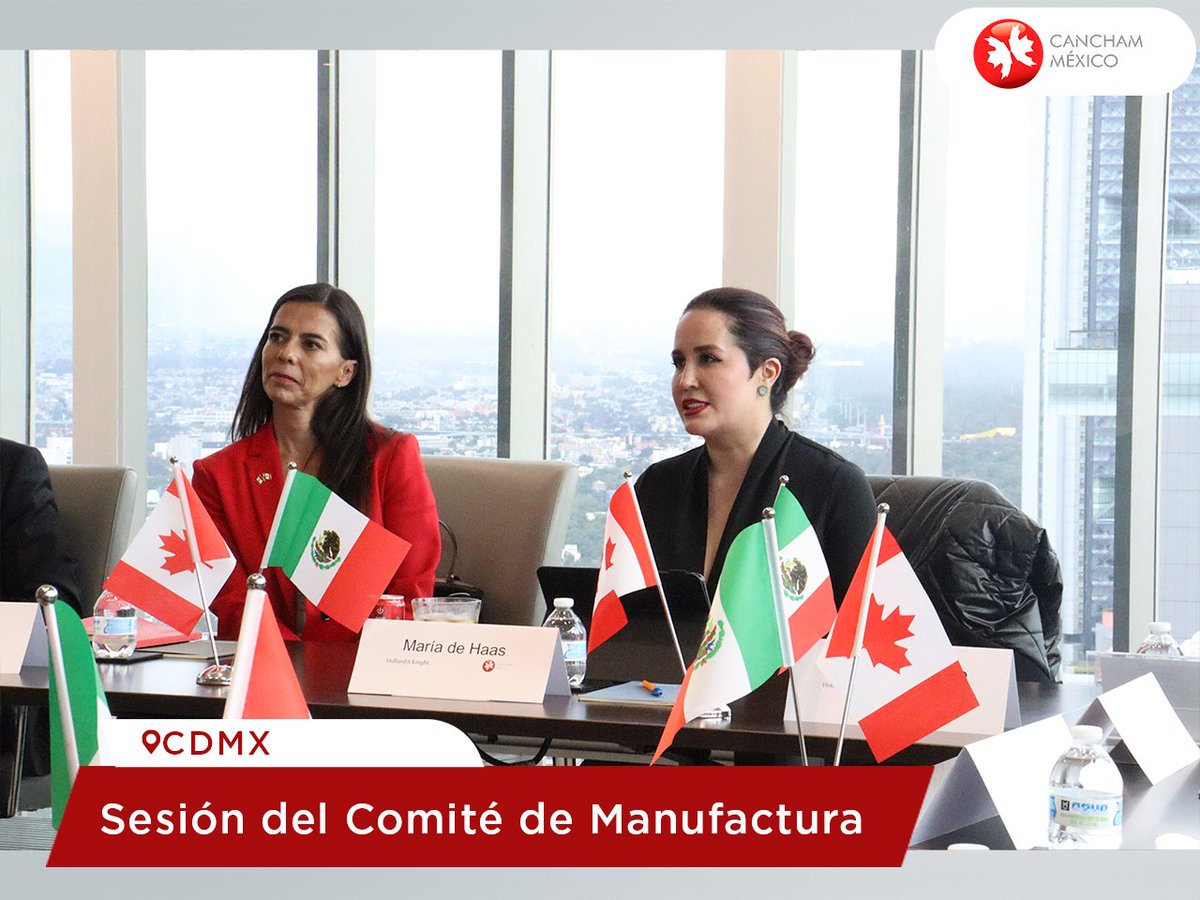 CanChamMx's tweet photo. Agradecemos a María de Haas (@SE_mx ) y Gabriel Padilla (@inaoficialmx) por su visión en la reinauguración del Comité de Manufactura. 🍁 En CanCham México reafirmamos que la colaboración industria-gobierno es clave para el sector. 🏭🚀 https://t.co/QjwbvJEGru