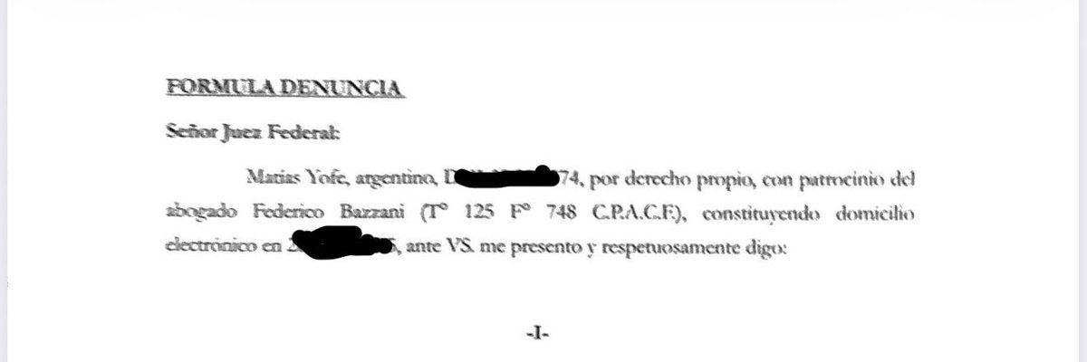 matiasyofe's tweet photo. Acabamos de presentar una denuncia por persecución y un posible espionaje ilegal que vengo sufriendo desde hace meses. Ya están identificados los autores. 

Agradezco al Dr Bazzani por el trabajo. 

Las operaciones que hacen tienen nombre, apellido y salen de lo más oscuro. 

Su estrategia es cansar a quienes denuncian, investigan y comunican.

Ahora a dar explicaciones.

Se metieron con mi familia, con nuestra integridad, expusieron hasta a mis vecinos divulgando el barrio en donde vivo.

Espero que la justicia vaya a fondo, nosotros lo vamos a hacer.