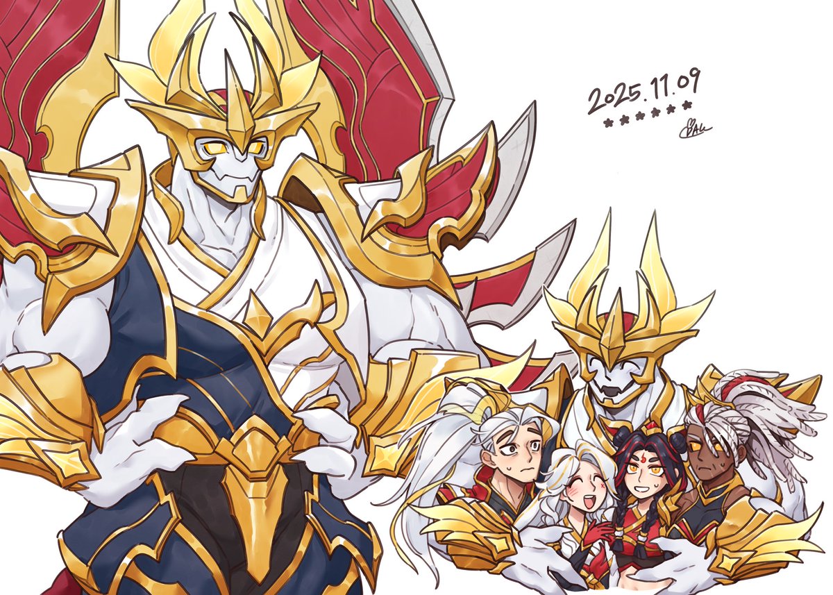 mindal3118's tweet photo. 아빠와 아들딸들
#T1 #Galio #Ambessa #XinZhao #Yunara #Seraphine https://t.co/RQNyxvWzRM