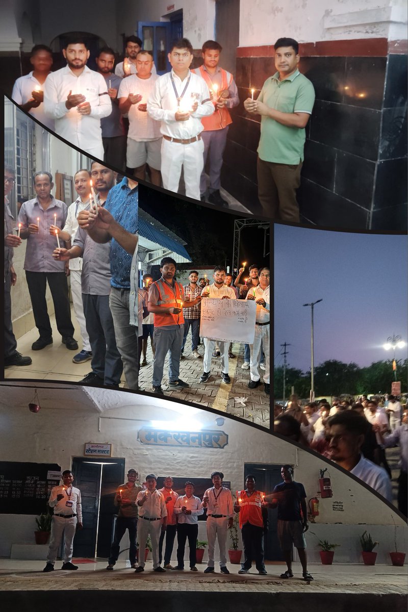 Aisma_pryj_div's tweet photo. #AGRA_SM #Brand_Ambassoder_was_Dragged
Candle march held among all the stations of indian Railway
We demand strict and exemplary action, the #removal of culprit RPF officials @RailMinIndia @AshwiniVaishnaw @PMOIndia @JagranNews @RahulGandhi  @ndtv @CPRONCR @Railwhispers @zeenews https://t.co/UZodcTqA7k