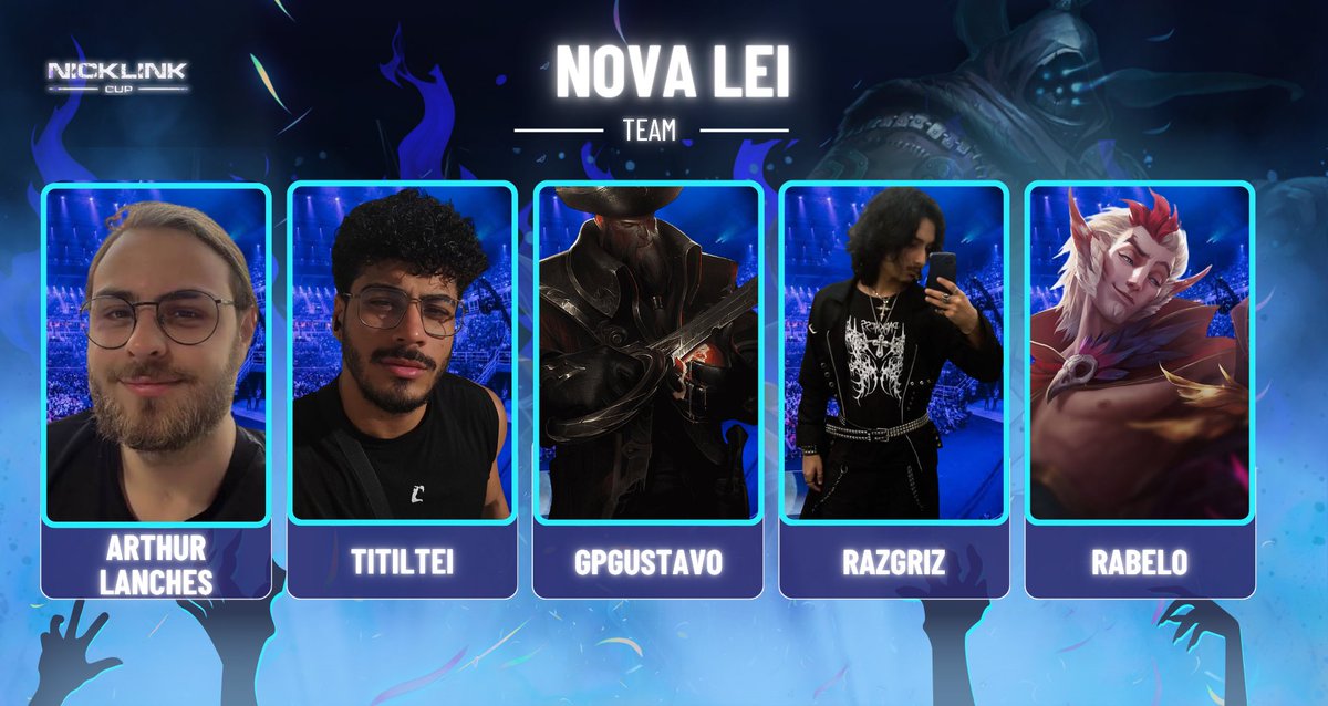 NICKLINKCUP's tweet photo. ARTHUR LANCHES APARECEU EM UM JOGO COMPETITIVO DE LEAGUE OF LEGENDS !!!!!

SÉTIMO TIME ANUNCIADO https://t.co/oETqrUdFtj