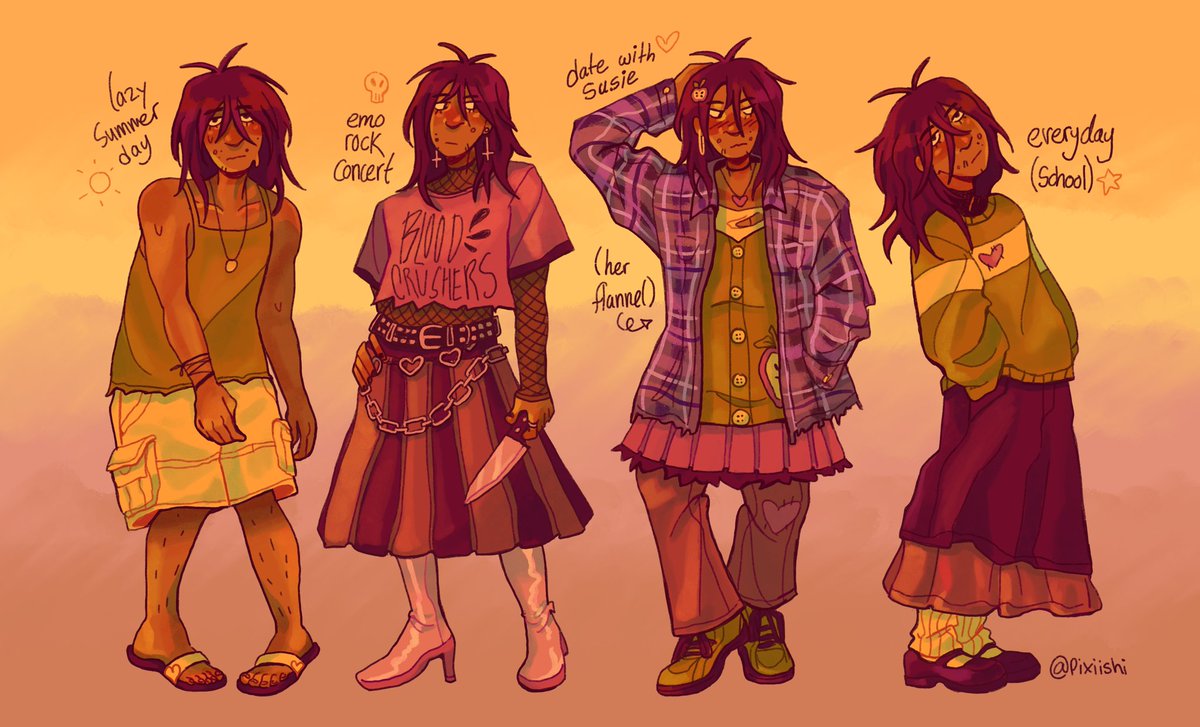 pixiishi's tweet photo. you could wear whatever you want 
[ #deltarune #krisdreemurr ] https://t.co/vvolN0LFiA
