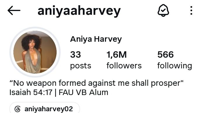 SimplyIvy29's tweet photo. That 2M is gonna HIT so HARD!!! Aniya Harvey is on 1,6M and she removed those numbers on her name. 🥹🥹🔥🔥🔥🔥 https://t.co/gD0gWZGxDI