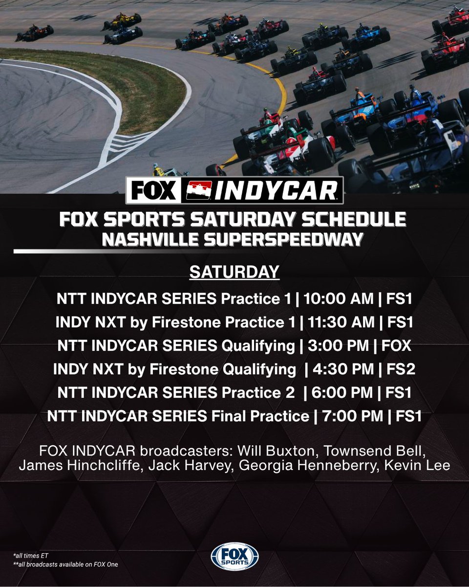 FOXSportsPR's tweet photo. One epic Sunday. One destination! ⚽🏎️
Following the @FIFAWorldCup Final Sunday on FOX, @IndyCarOnFOX takes center stage at Nashville Superspeedway. Action on the pitch leads directly into action on the track -- all live on FOX! 🏁 https://t.co/rLEdJyhNKC