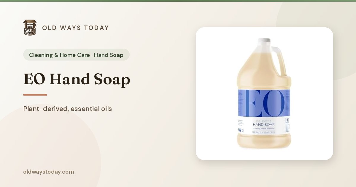 old_ways_today's tweet photo. I've been keeping it simple with EO Hand Soap lately. It's plant-derived and scented with essential oils, so no weird chemicals to worry about. I used to overthink hand soaps, but now I just reach for this one. It’s worth a look.

https://t.co/0aSom1PGHs 

#NonToxicLiving https://t.co/b4OIEdnwIm