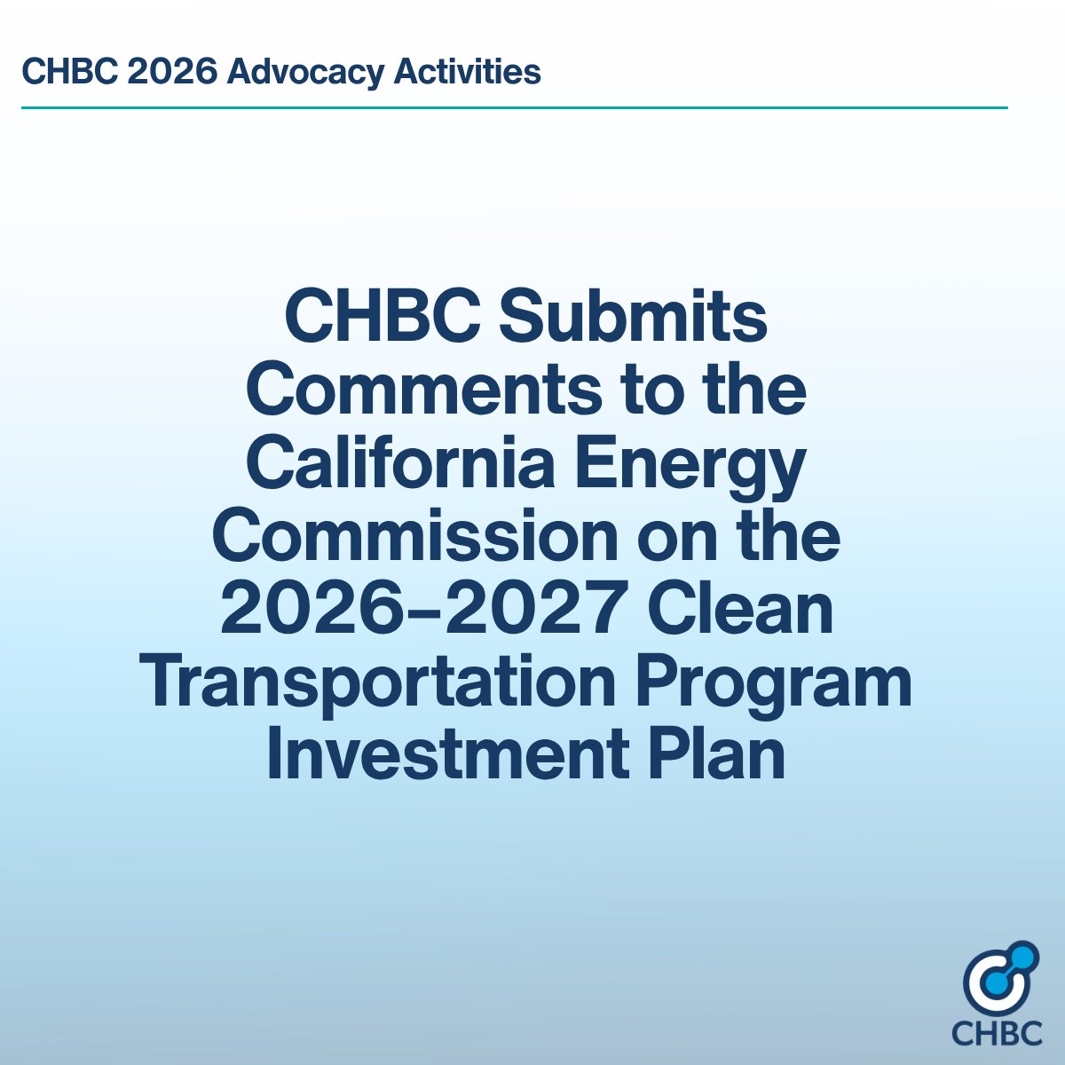 CAHydrogen's tweet photo. CHBC submitted comments to the @CalEnergy 2026–27 Clean Transportation Program Investment Plan, urging investment in hydrogen workforce &amp; safety training and better alignment across hydrogen policies to accelerate deployment.

📄https://t.co/iQ2VNBCR8w https://t.co/GaNK23gS5H