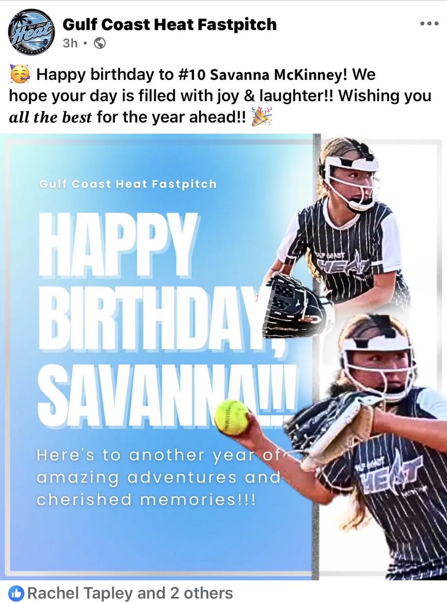 McKinnneyTwins's tweet photo. Happy Birthday to my Twin sister Savanna💗💕🥎! @SavannaMcKTwins @SBRRetweets @RecruitMatador @LineDsoftball @EliteSoftballR1 @CoastRecruits @CoastRecruitsSB @softballhype https://t.co/EJXhD56JhH