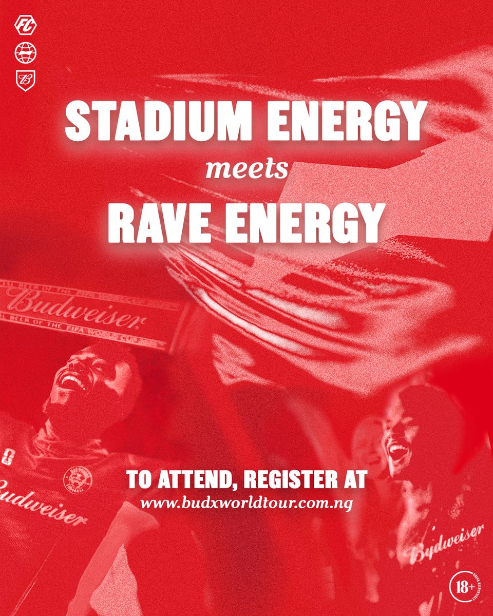 BudweiserNG's tweet photo. Why haven't you registered yet?👀🍺

Join us at the BudFC Finale Watch Party for goals, banter, non-stop music, games, prizes, and unforgettable vibes with fellow Buds.

Register now with link in bio

#Budweiser #LetItPour #FIFAWorldCup26 https://t.co/If4z2QXPvZ