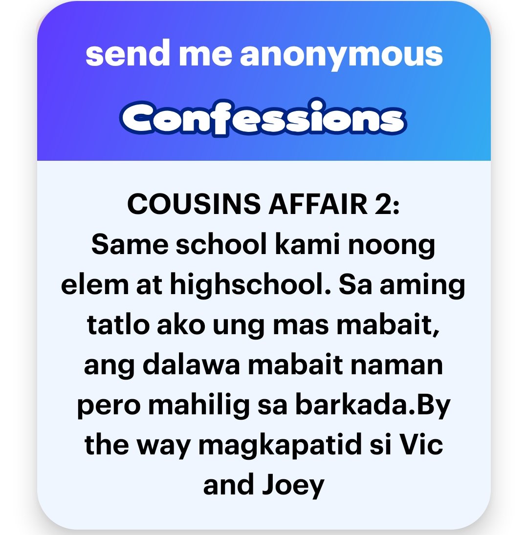 AlterOfan83223's tweet photo. Landian ng Magpipinsan

Pages 1-4

#ConfessionOfanAlter 
#AnonymousConfession https://t.co/5eHAEW37BU