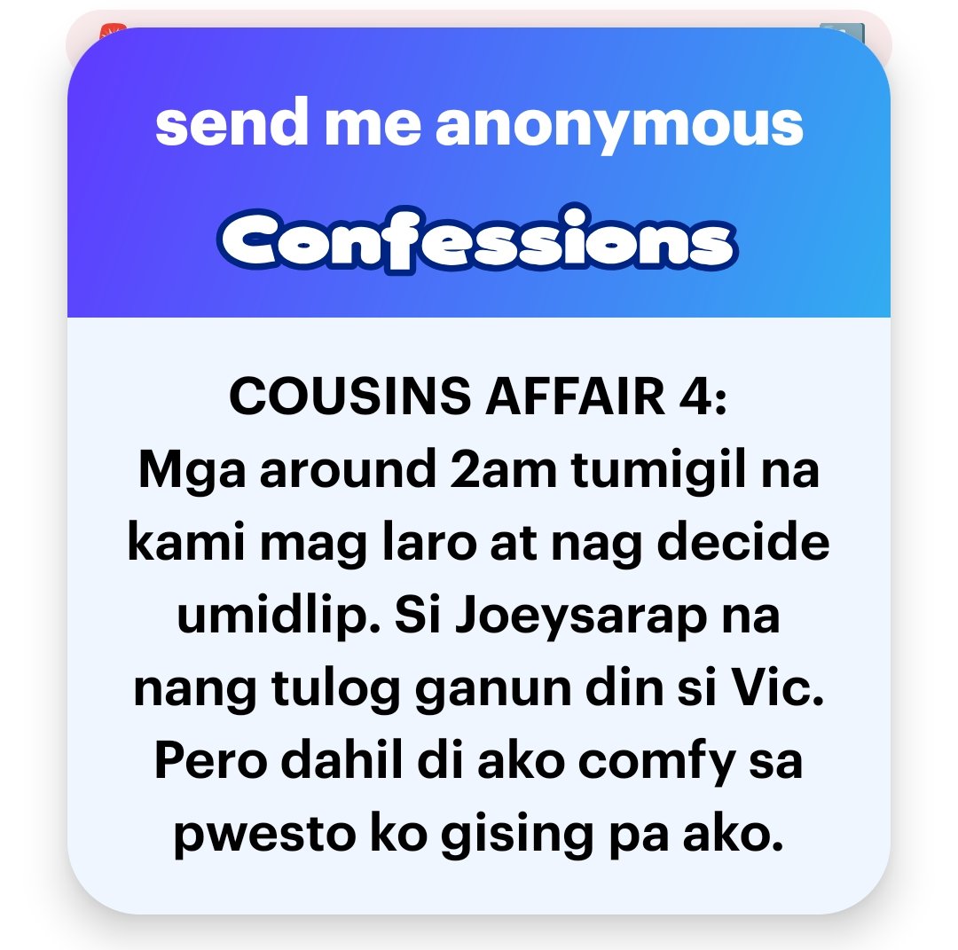AlterOfan83223's tweet photo. Landian ng Magpipinsan

Pages 1-4

#ConfessionOfanAlter 
#AnonymousConfession https://t.co/5eHAEW37BU