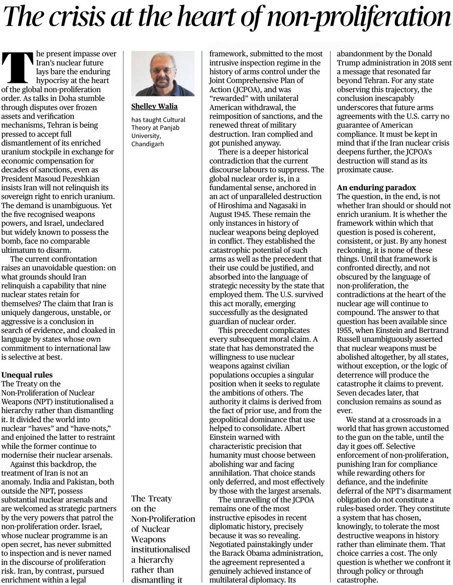 UPSC_Solulu's tweet photo. ๐ข๐ฎ๐ฑ The crisis at the heart of Non-Proliferation.
SOURCE-TH
#UPSC #BPSC #UPPCS #UPSCPrelims #UPSCMAINS #upscguide #upscaspirants #upsc_mains #Editorials #NPT #Nuclear #Menace https://t.co/KEZvYorjKY