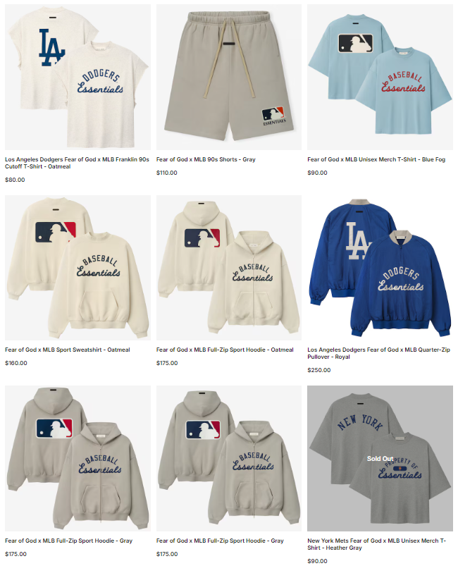 JustFreshKicks's tweet photo. Fear of God Essentials x MLB 90’s Collection ⚾️

https://t.co/mmSiJdCr6R https://t.co/TwrEfRT5rh