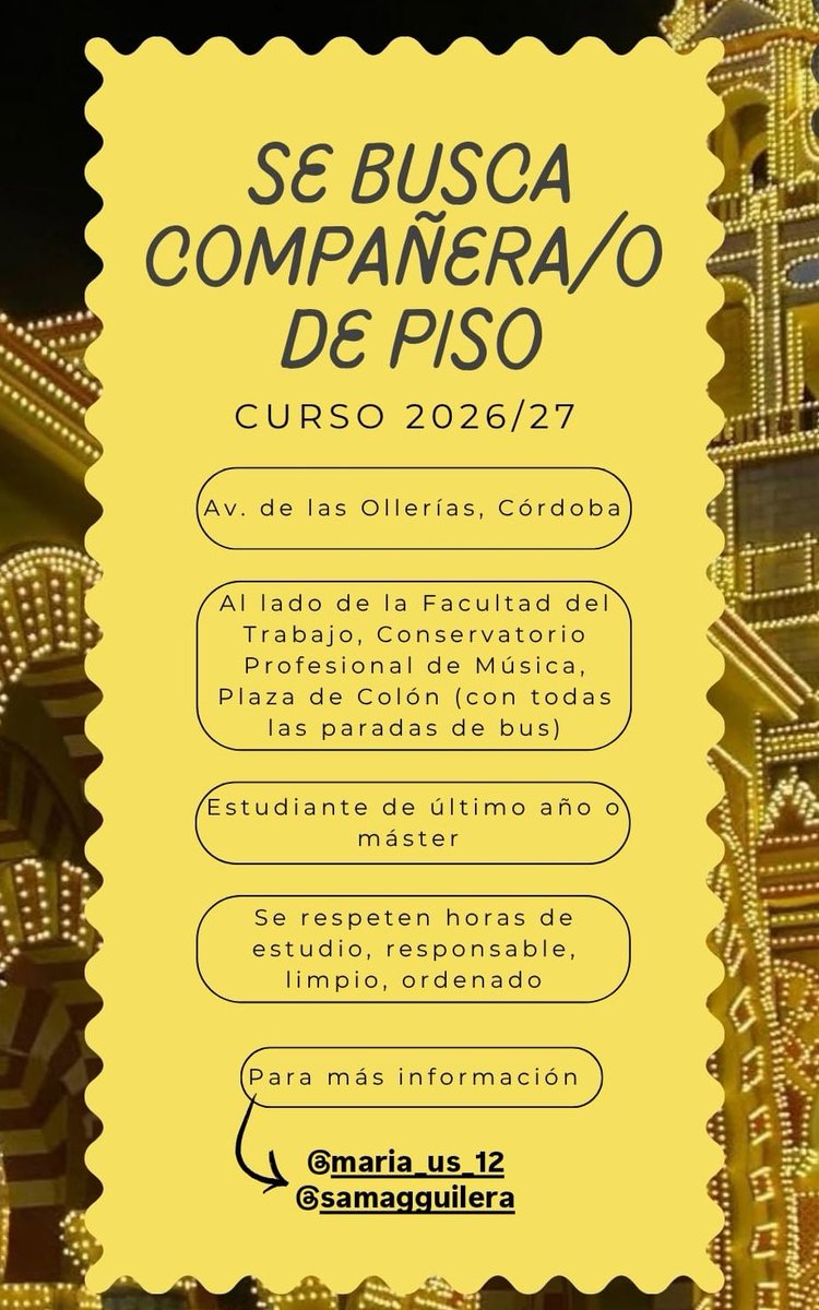 mariaus12_'s tweet photo. Se busca compi de piso!!!! En Córdoba, cualquier duda⬇️⬇️⬇️ https://t.co/uZfER4GX7f