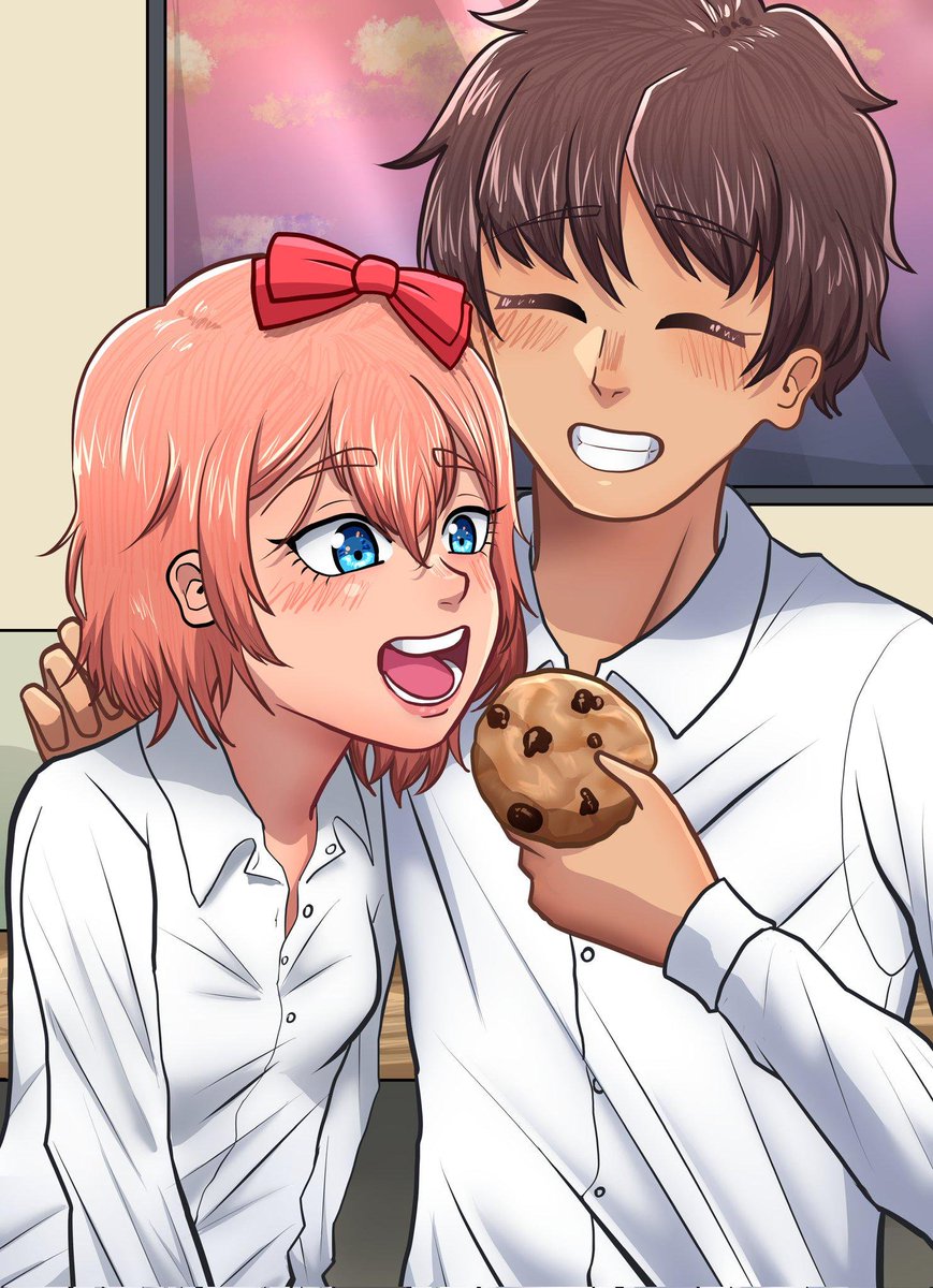 DailyMcSayo's tweet photo. If you give a Sayori a cookie #DDLC https://t.co/fYlybliygI