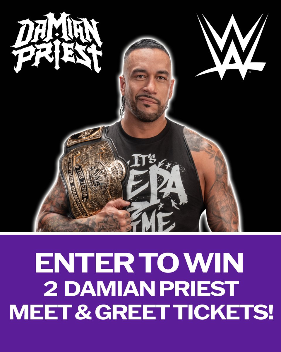 SOMPatriots's tweet photo. Enter for your chance to win 2 Meet &amp; Greet tickets for @WWE Superstar Damian Priest at our July 28 game!
👉 | https://t.co/iBt12L2pIe https://t.co/iTNGsKDtEs