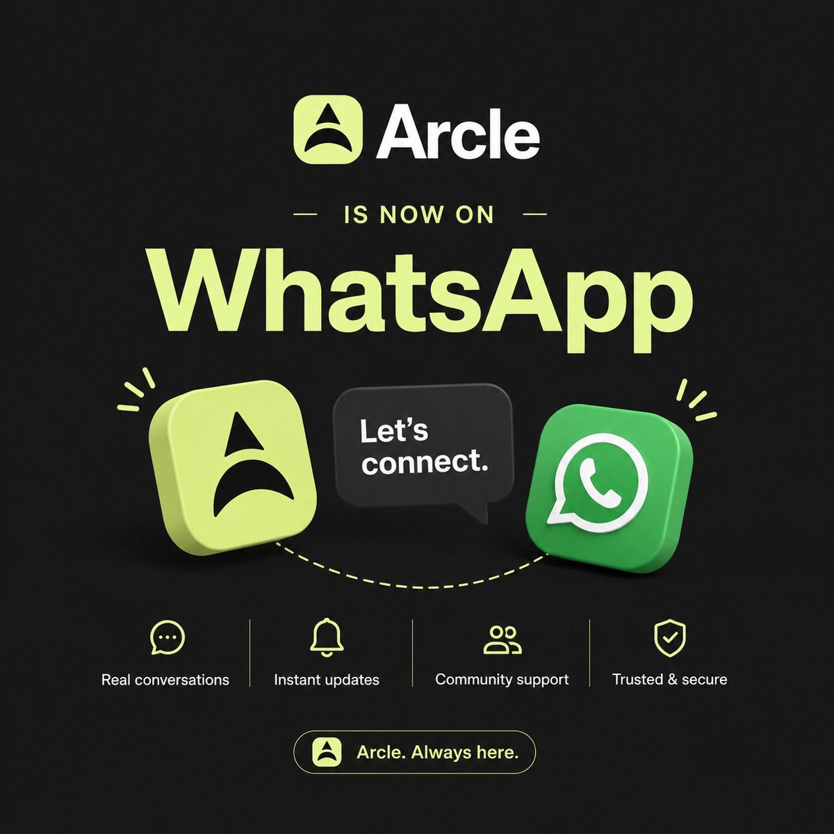 N1Fredy's tweet photo. One chat. Real-world actions. 📦

Need to send a package, pick up groceries, deliver documents, or run an errand?

Just tell @ArcleAI:
"Send an errand."

Arcle handles the conversation, collects the pickup details, and gets everything moving without you jumping between apps.

Pay with USDC or your local fiat currency. Your choice.

AI shouldn't just answer questions.
It should help you get things done.

One conversation. Endless possibilities.

Also available on WhatsApp!