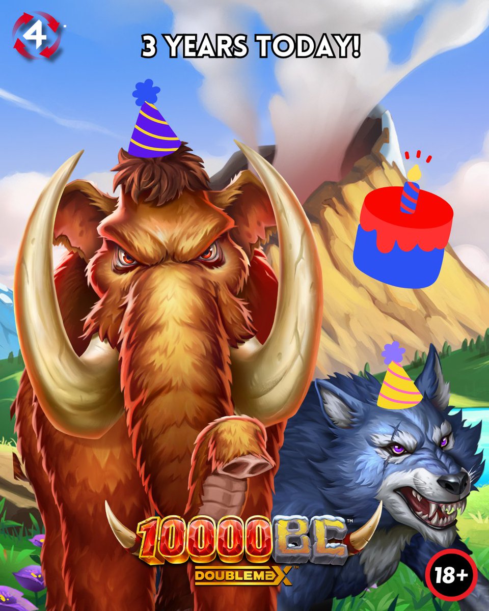 4ThePlayercom's tweet photo. Where does the time go? 🥹

We can hardly believe that 𝟭𝟬,𝟬𝟬𝟬 𝗕𝗖 𝗗𝗼𝘂𝗯𝗹𝗲𝗺𝗮𝘅 is already turning 3!
Do you still remember when you first played this mammoth slot? 🦣

🔞| https://t.co/B8bAZ5m53w| Play Responsibly https://t.co/dxmsYmhJwD