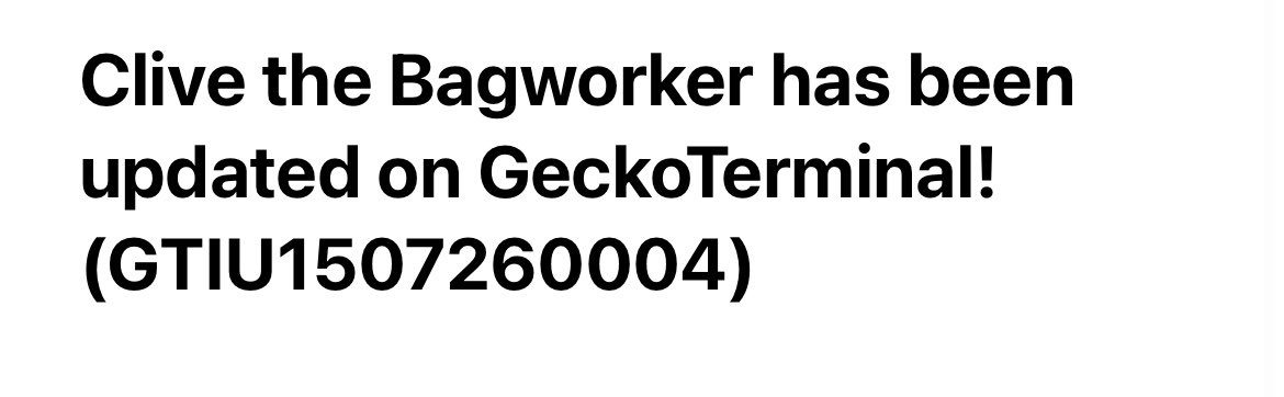 Clive_99's tweet photo. Cookin now 

@GeckoTerminal https://t.co/YSanAHgIMM