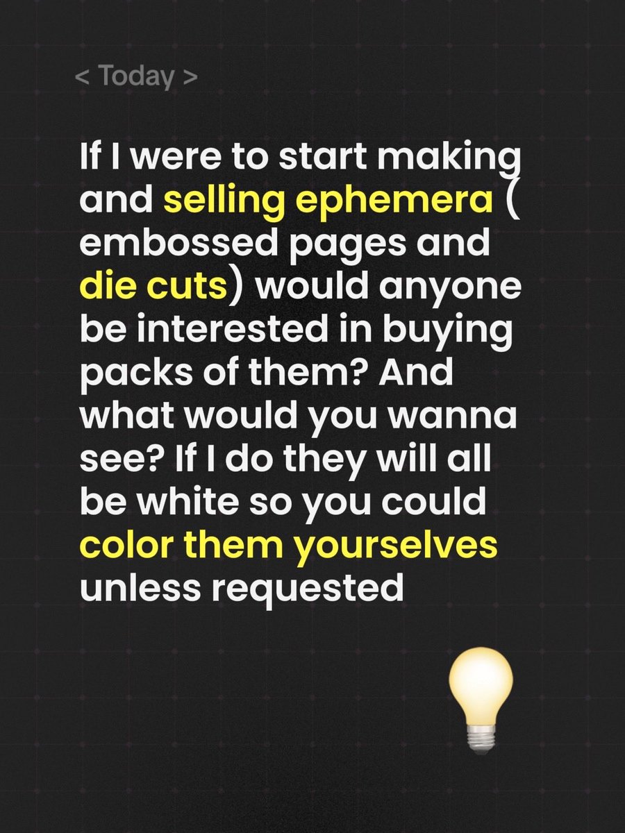 immortelledes's tweet photo. If I were to start making and selling ephemera (embossed pages &amp; die cuts) would anyone be interested in buying packs of them? And what would you wanna see? If I do they will all be white so you could color them yourselves #immortelledesigns #ephemera #papercraft #fyp https://t.co/WwlQ26s4FC