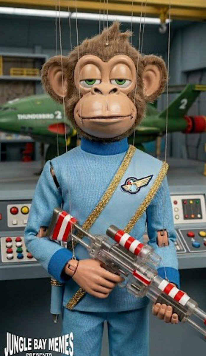 Bradenization's tweet photo. AI creation makes me fkn crazy angry. But a recent chat In a space with @_seacasa and @FomoTsar got me trying again,   golden advice you gave me,  heres one for the Island. Styled on 1966 Thunderbirds series for
Jungle Bay Island 🏝️🧱 https://t.co/Nx1aANJAIm