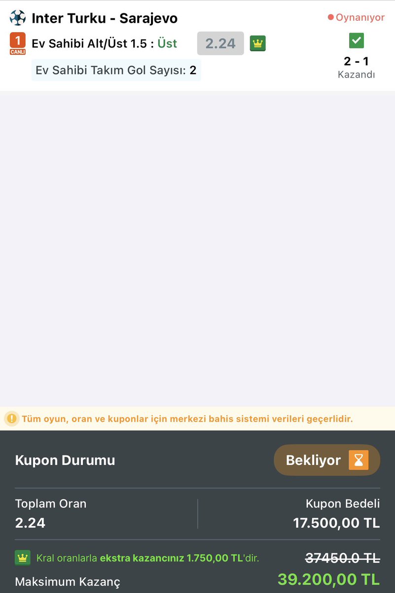 kapazooon's tweet photo. giriş gelişme sonuç yine kazandık firesiz devam dostlarım https://t.co/vKyS94Jchp