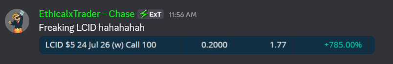 EthicalxTrader's tweet photo. Update on the $LCID calls :) https://t.co/Asrp0S08XM