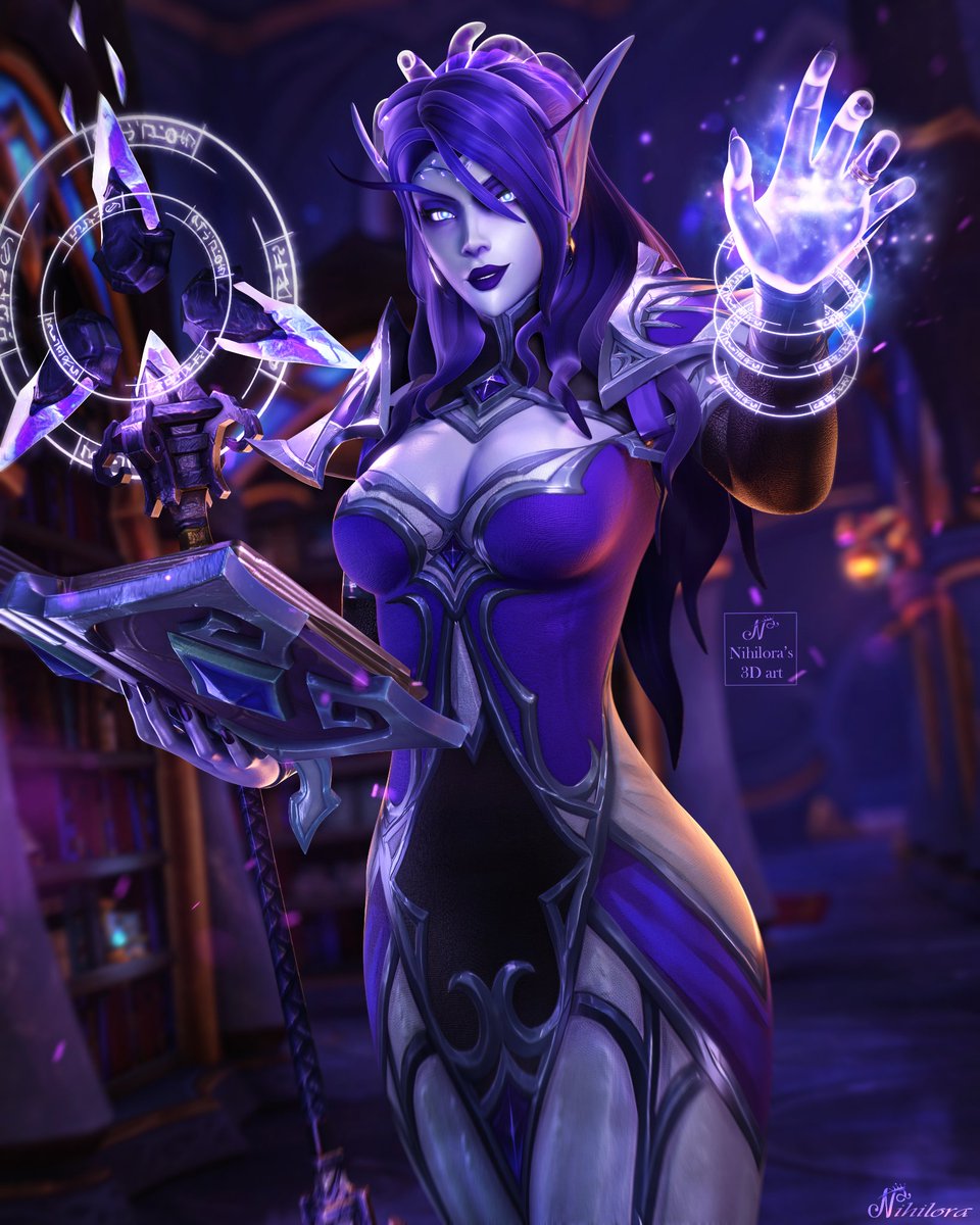 nihilora's tweet photo. 💜 Arcane Training 💜

It's time for Nihilora to explore some new mage tricks hidden among the pages of the ancient tomes of Magisters' Terrace ✨​

#worldofwarcraft | #warcraftart | #voidelf https://t.co/cXYP3FIhWa