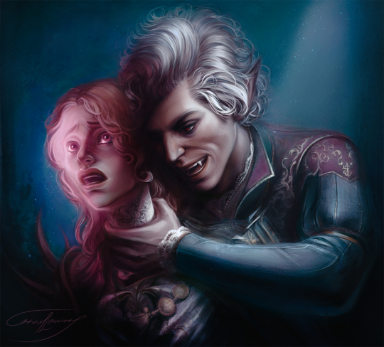 iCornf1ower's tweet photo. #astarion #tav #bg3 
—  Shh, not a word. Let’s try to keep that lovely neck of yours in one piece, hmm?  

But the goddess Lolth would not abandon her priestess... https://t.co/wQv1bJ76SF