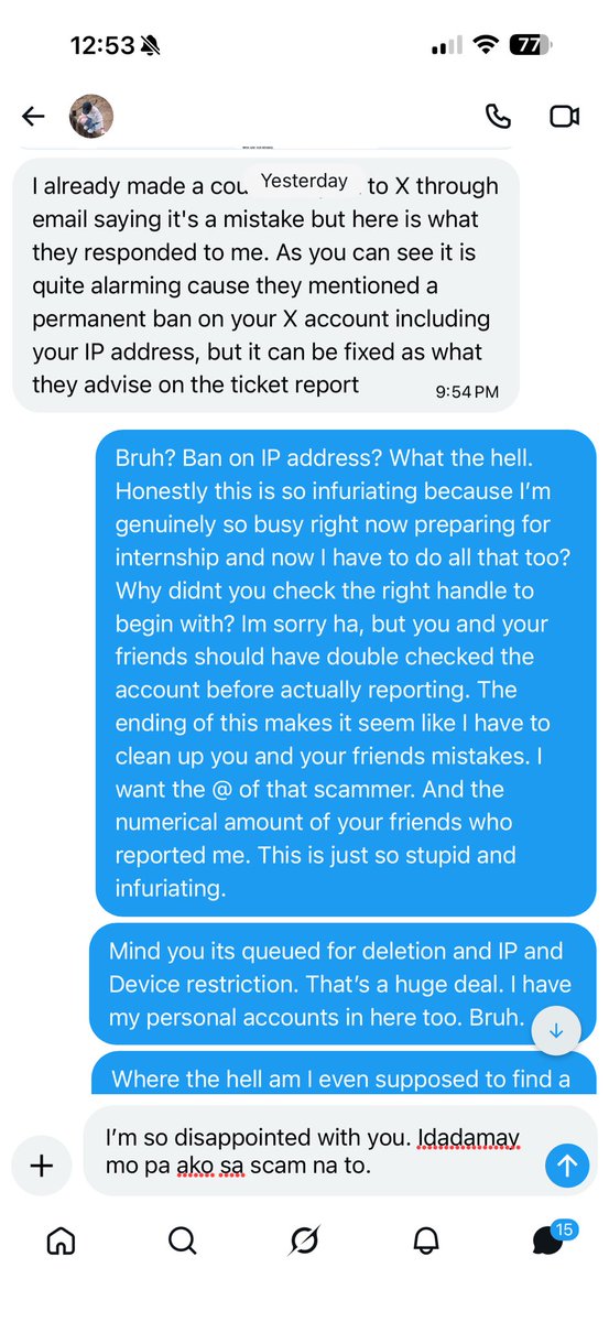 osolemini_'s tweet photo. Hello everyone, please be careful with @prodwinter. It seems they’ve either been hacked or are working with the scammer and they tried to scam me. If you get these types of messages from her or anyone else on Twitter, please just block and report. https://t.co/fRyVtkiCnA