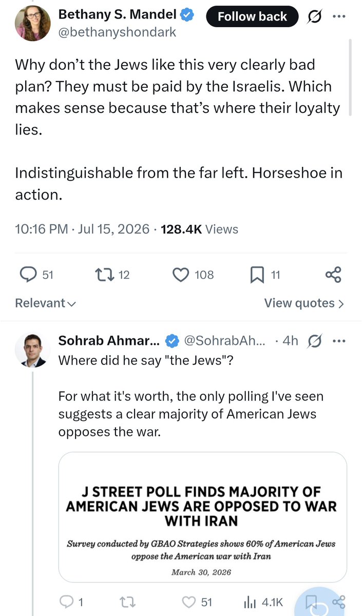 diana_bloom_'s tweet photo. Awww, look who’s coming to JD Vance’s defense 🫶 Trita Parsi and Sohrab Ahmari, the two top regime lobbyists who are advising him on the deal to save the Islamic Republic. https://t.co/AbhvlTfxdM