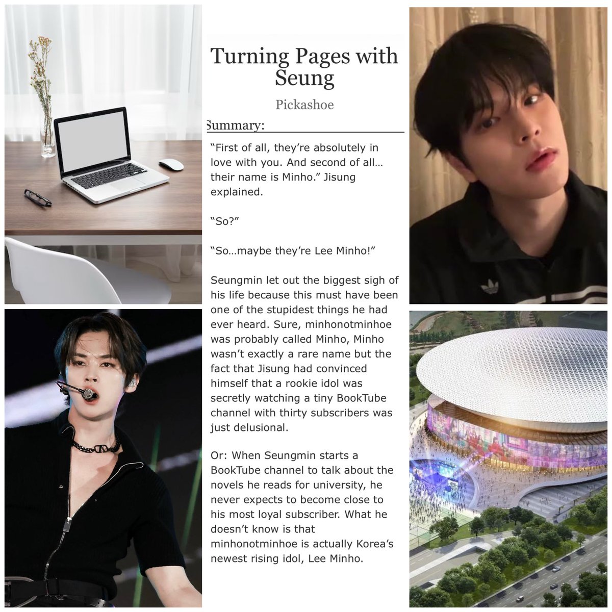 pickashoeKSM's tweet photo. Turning Pages with Seung 
- 2min 
- rated e 
-youtuber kim seungmin 
- idol lee minho 
- lots of texts/dms 

https://t.co/qkNEpcPE43 https://t.co/6q8Tz5Zqd8
