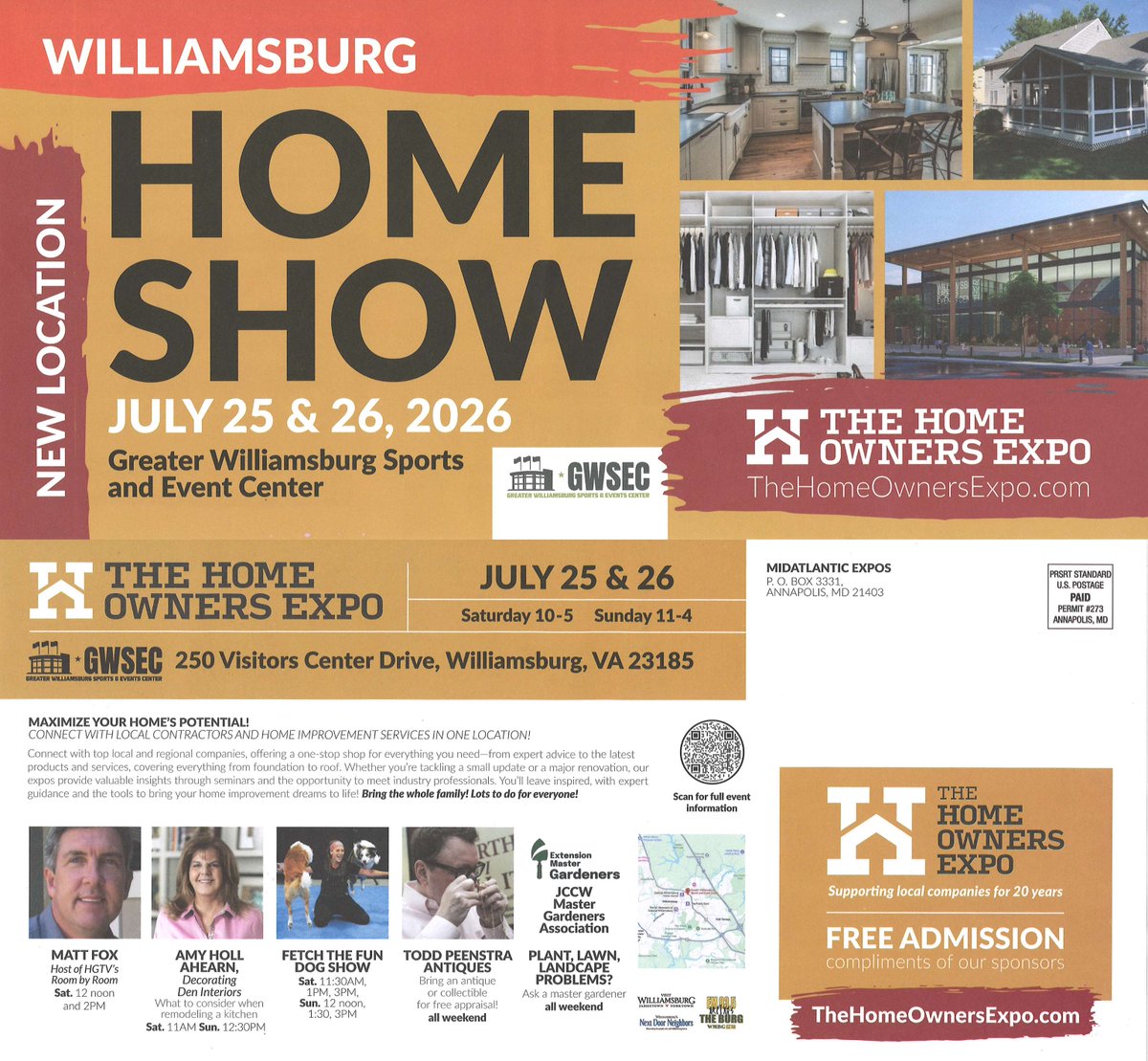 cbtraditions's tweet photo. Home Owners Expo! If you've been thinking about remodeling, renovating, decorating, landscaping, or simply making your home even better, you won't want to miss The Home Owners Expo!
July 25 &amp; 26, 2026, Greater Williamsburg Sports &amp; Event Center https://t.co/b1X0bOLQKY https://t.co/n9o470jlUJ
