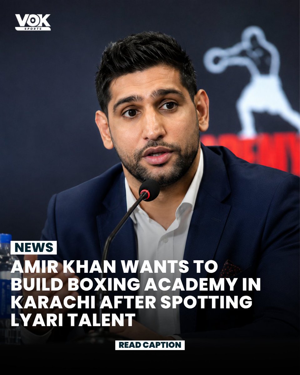 voksports's tweet photo. Amir Khan has expressed his desire to build a boxing academy in Karachi after being impressed by the incredible talent in Lyari, aiming to help young Pakistani boxers reach the international stage. 🥊🇵🇰
#AmirKhan #Boxing #Karachi #Lyari #PakistanBoxing #Sports #VokSports 🥊 https://t.co/Ma1Vt2PbVL