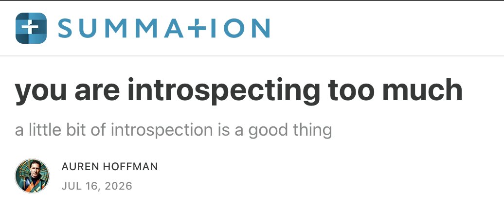 NiklasAnzinger's tweet photo. Finally the basically correct perspective on the introspection debate "you are introspecting too much"

by @auren https://t.co/MzAGB5dikd