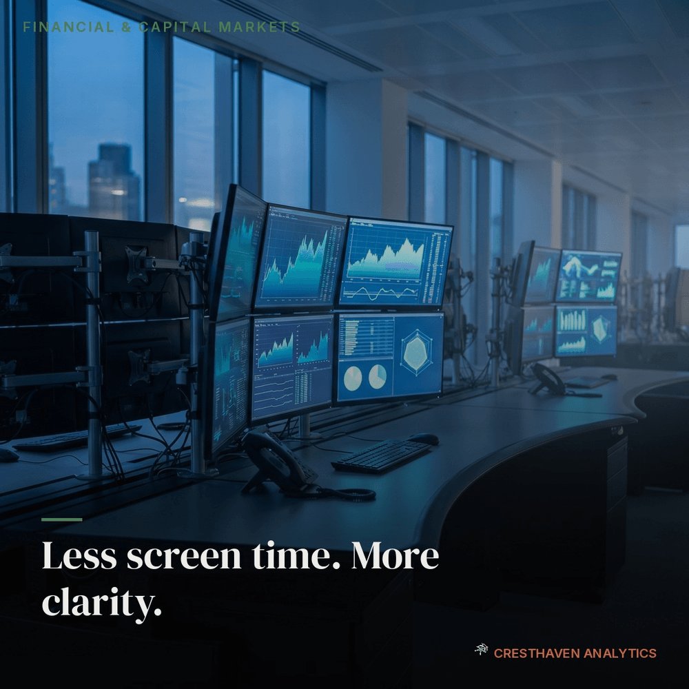 CresthavenAI's tweet photo. On a capital markets desk, the regulatory detail matters as much as the headline. We turn securities filings, exchange rule changes, and supervisory guidance into clear, plain-language briefs. #RegTech #Compliance https://t.co/I1ycm8NEym