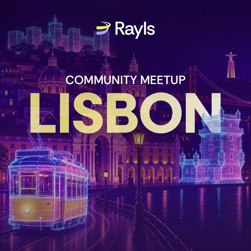 RaylsLabs's tweet photo. If you're in Lisbon for ETHGlobal, we'd love to meet you.    

Join the Rayls team for an evening of conversations around the future of finance.    

> Fireside session with @x10xalex
> Learn what we're building  
> Food, drinks &amp; networking    

See you there! https://t.co/sbjwM3RorJ