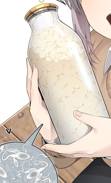 th3Thrall's tweet photo. "Eh... Reader, I'm afraid I have to disappoint you, but what you found in the fridge wasn't milk." https://t.co/euoD7DkLHj