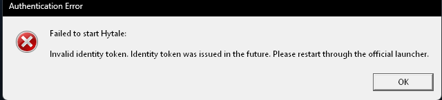 wolfifurr's tweet photo. Anyone experience similar issue while launching Hytale? 
Trying to launch hytale through official launcher, tried validating, reinstalling release version and relogging into account, still can't launch the game. I'm already reported it, just in case someone know solution.
#Hytale https://t.co/Ik69qPxOJj