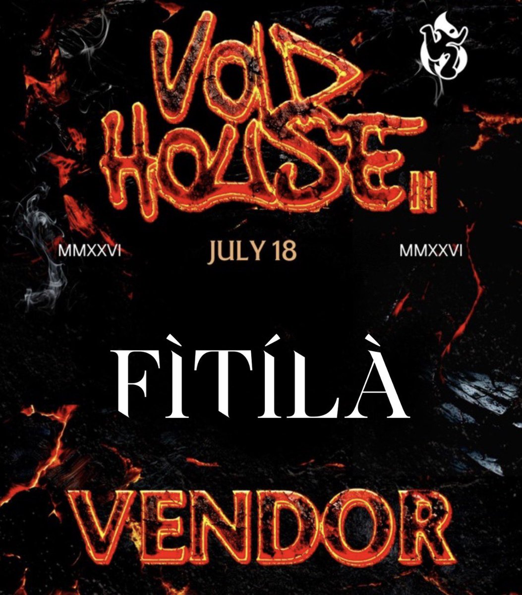 AdisaAkomolede's tweet photo. They speak in rhythm. We speak in scent. 🖤
Proud to be the Official Olfactory Partner for VOID HOUSE.
A night of deep beats, dark energy, and unforgettable scent trails.
See you on the dancefloor.
cc- @FITILACANDLES @GRP_Collective
#VOIDHOUSE #EVENTSCENTING #FITILA https://t.co/Ht2iSnmwlx