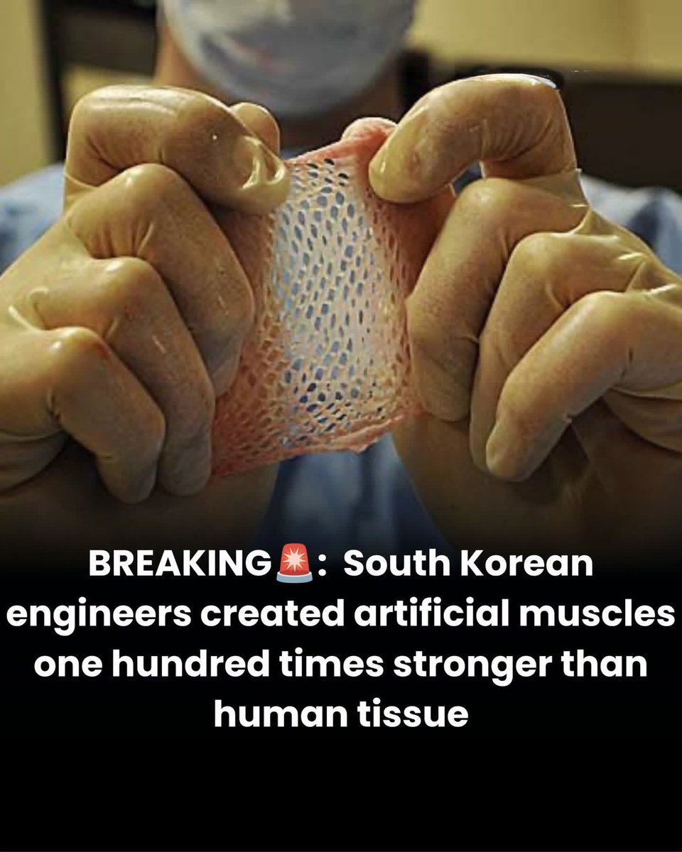 NextScience's tweet photo. 🚨 This Tiny Artificial Muscle Is Stronger Than You Think

It weighs just 1.2 grams, yet can lift 5 kilograms—about 4,000 times its own weight! 

Scientists in South Korea have created an artificial muscle that switches from soft and stretchy to strong and rigid on command. This breakthrough could revolutionize prosthetic limbs, wearable exoskeletons, and next-generation robots.

The future of human-like machines may have just taken a giant leap.

Source: Ulsan National Institute of Science and Technology. (2026). Artificial muscle research. UNIST.