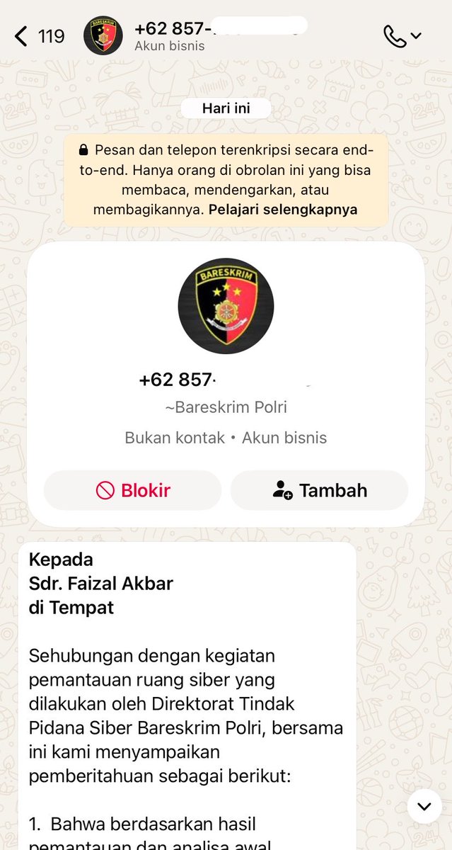 zalkad's tweet photo. Siangnya jam 12.29 WIB, kalau iya berarti sama.

Apa perlu aku buka sensor nomornya biar kalau mau dari 14.500 orang follower akun ini bisa spam sticker jomok ke nomornya, oke gak? Wkwk https://t.co/svrrrs8SOd