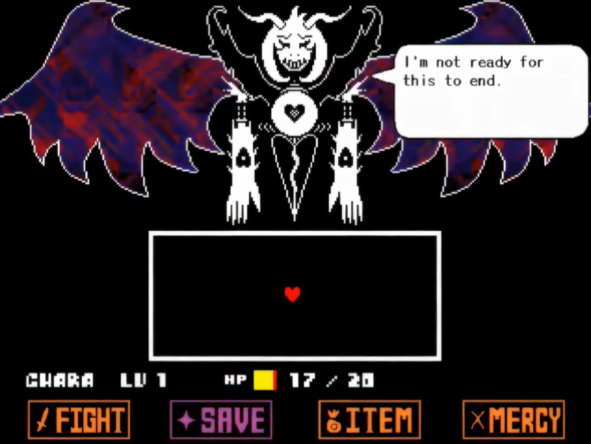 HUNTEDPALISMEN's tweet photo. the feeling of not wanting deltarune to end honestly really helps you contextualize asriel's feelings at the end of undertale like https://t.co/n1viln28xe