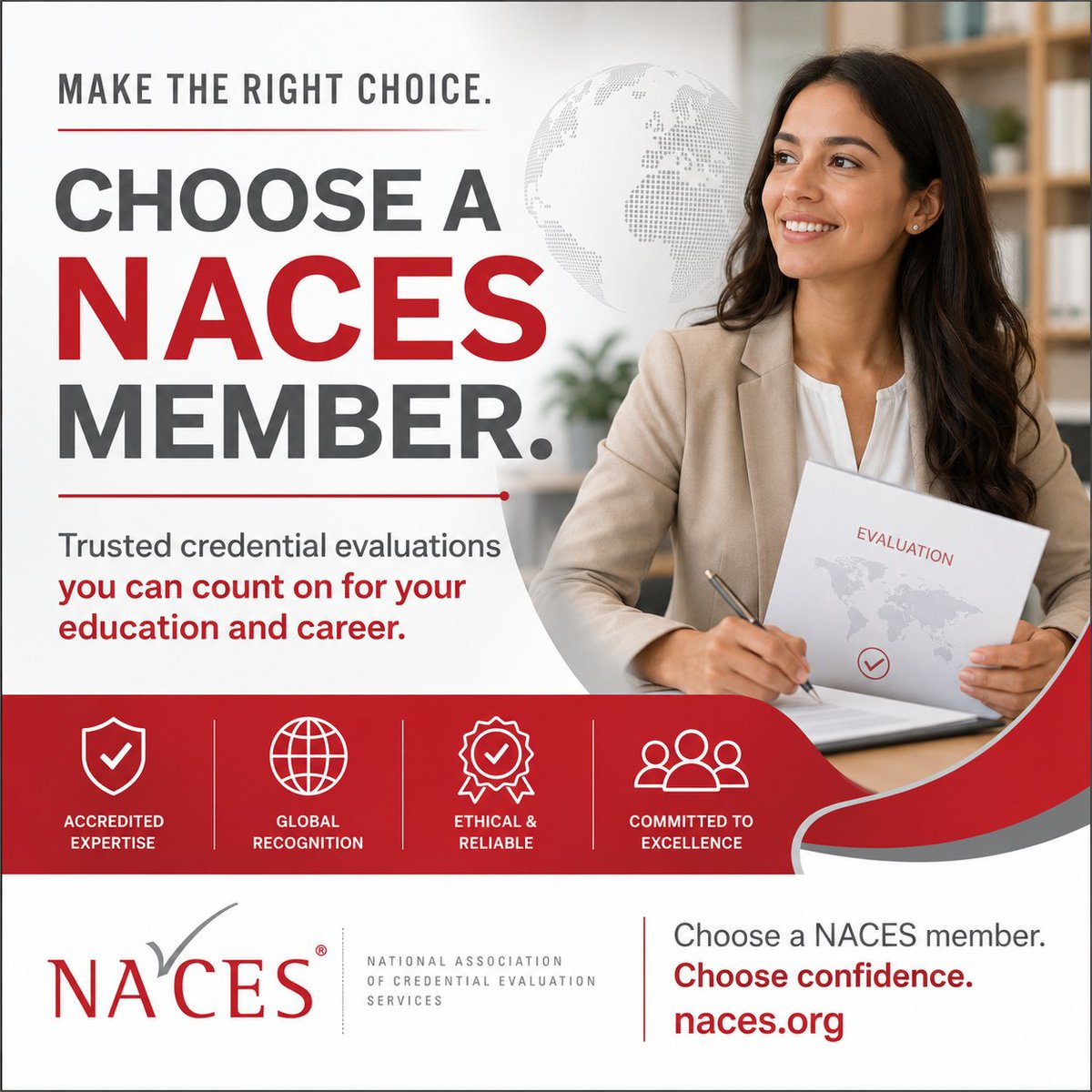 NacesOnline's tweet photo. Your education and professional achievements deserve to be evaluated with confidence. When you choose a NACES member, you're selecting a trusted credential evaluation provider committed to high standards of quality, ethics, and expertise. https://t.co/orfQSWxTJ8
#NACES https://t.co/8w5tJfPFIs