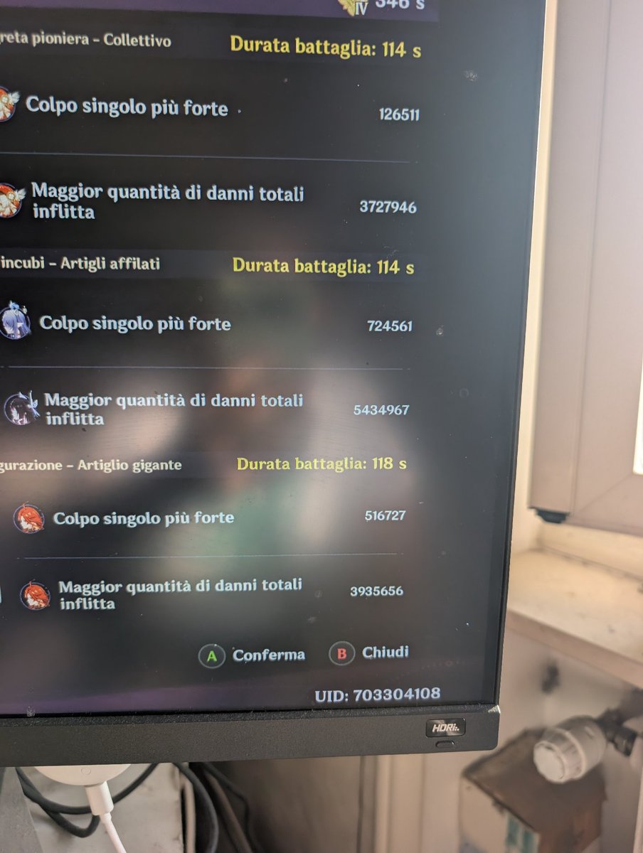 Nikodarius's tweet photo. Non so cosa sia più ridicolo, il clear con Layla, i 500K di Colombina in un team in cui il main DPS sarebbe Lauma, i quasi 4 milioni di danni totali di Mavuika o Lauma che fa un colpo unico più forte di quello di un archon. #genshinimpact https://t.co/499g7Wjy5L