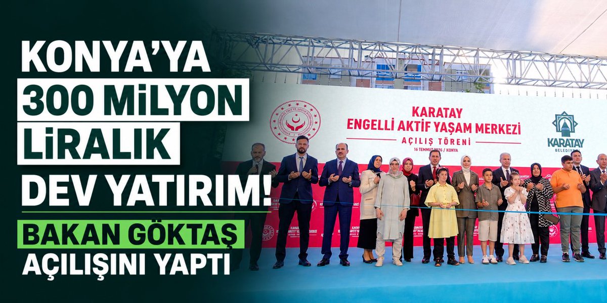 HaberDairesi's tweet photo. Türkiye'nin en büyük Engelli Aktif Yaşam Merkezi Konya'da açıldı!
https://t.co/HtubuAglD9 https://t.co/iRFy3ftc7l