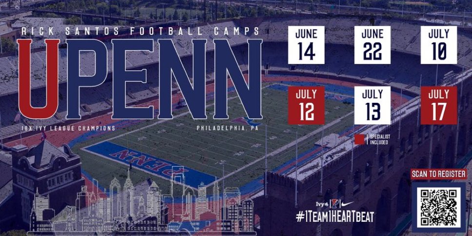 ColeWalker_21's tweet photo. Looking forward to attending the @PennFB camp tomorrow, July 17th! Exited to learn and compete‼️@rwsantos2 @CoachStoNGo @coachnickdella_ @CBSouthFootball @tom_hetrick @Johnny_Cataldo @PrepRedzonePA https://t.co/0kEnBIaZLH