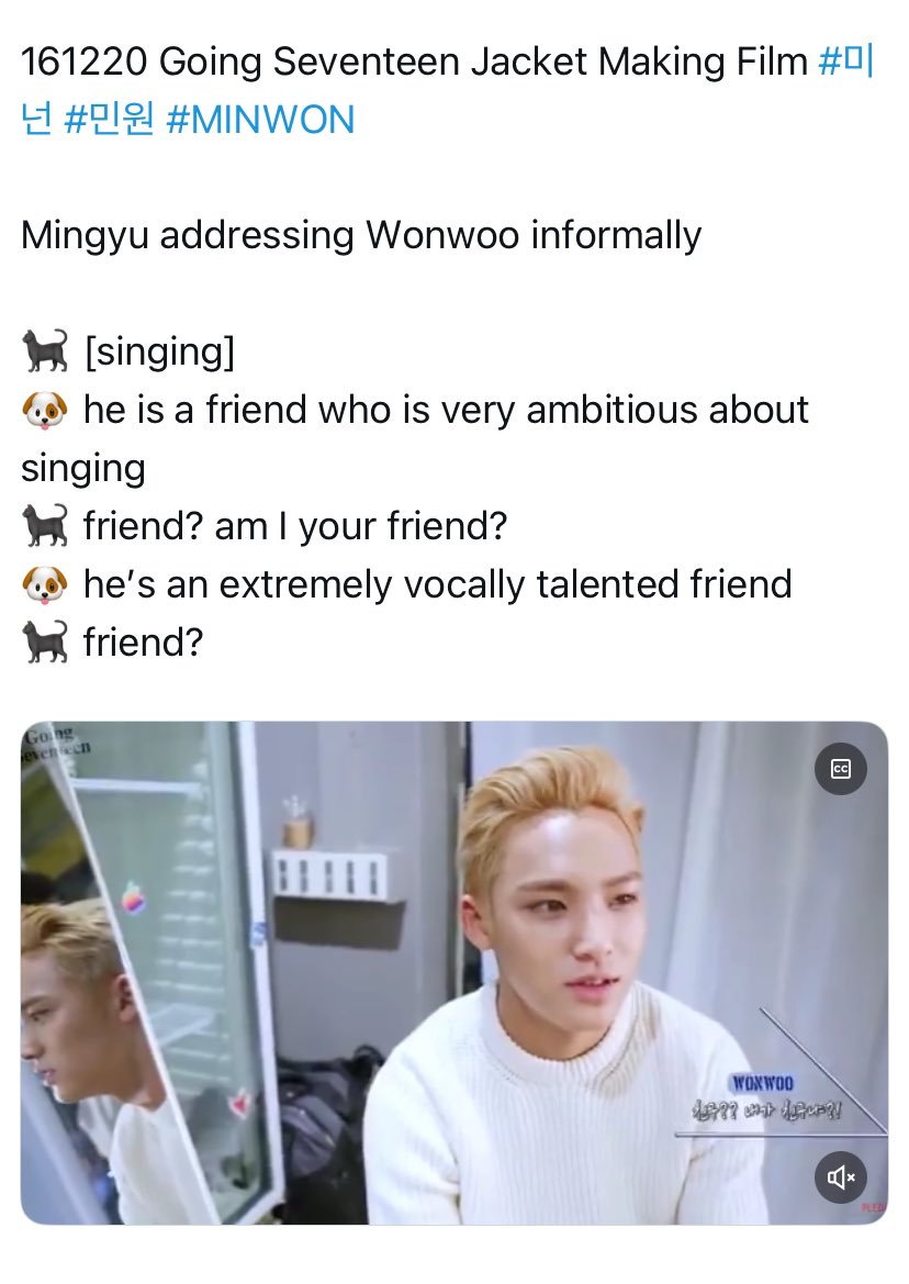 yukowonjeon's tweet photo. as with everything minwon, there are LAYERS to this lore of MG addressing his roommate by his full name and WW replying with “dongsaeng” its really cute banter if you get the history🤣 ++ https://t.co/t9UYXgiFNg