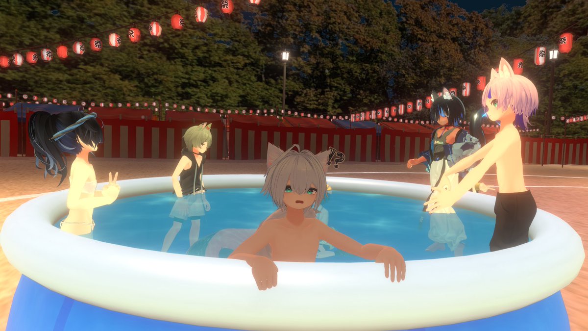 yamurokasei's tweet photo. #夜ふかしハオラン部
今回も参加してきました！
賑やかなお祭り感に、思わず暑さを感じるほど…！
途中出してもらったプールに集まって、涼むハオラン君達が見れましたｗ

同じ衣装改変のハオラン君がいて、2ショット撮ってもらったり、大満足(´ω｀)ありがとうございました～ https://t.co/2Z4wJPXQuj