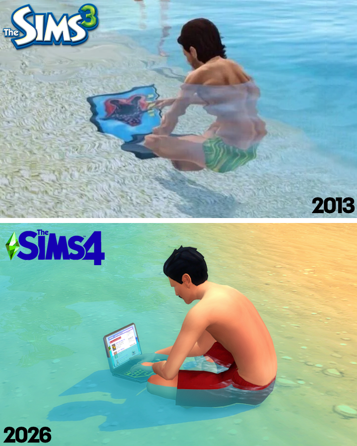 TheSims4it's tweet photo. The years go by, but Sims never change 👀🤭😅 https://t.co/tCE9Kwmwti
